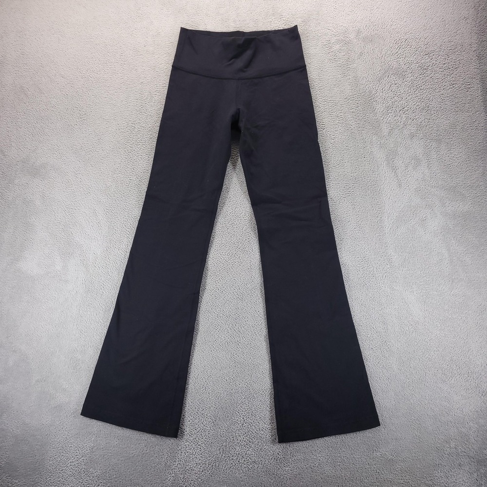 Lululemon Pants Womens 6 Black Groove Flare Leggings Mid Rise Gym Workout
